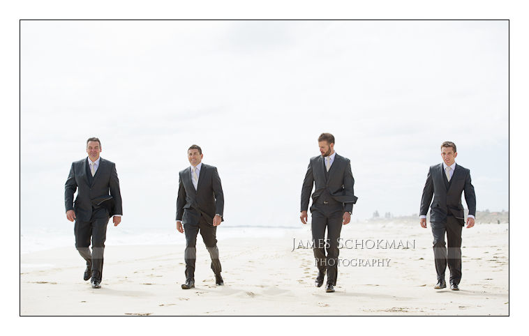 The boys at Scarborough beach before the wedding
